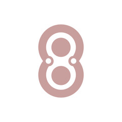 Fototapete - Monogram 8. Number 8. Number 8 design logo. Monogram letter mark 8 logo design. Monogram design vector logo. Monogram number 8 logo design. Simple number 8 monogram. Monogram 8 design logo. 