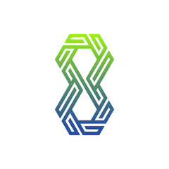 Fototapete - Monogram 8. Number 8. Number 8 design logo. Monogram letter mark 8 logo design. Monogram design vector logo. Monogram number 8 logo design. Simple number 8 monogram. Monogram 8 design logo. 