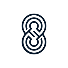 Fototapete - Monogram 8. Number 8. Number 8 design logo. Monogram letter mark 8 logo design. Monogram design vector logo. Monogram number 8 logo design. Simple number 8 monogram. Monogram 8 design logo. 