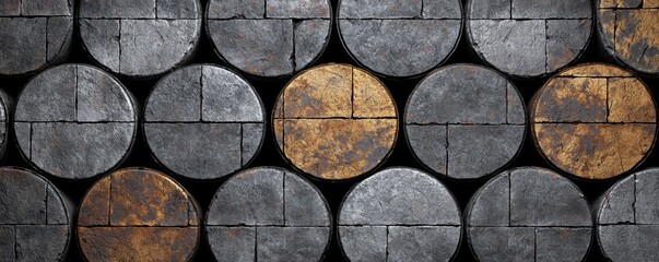 Poster - Textured Round Frames Ideal for User Interface Design