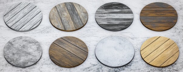 Poster - Round UI Game Frames in Different Textures and Colors