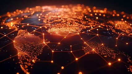 Poster - A digital rendering of a global financial network, with interconnected lines and nodes representing international economic connections
