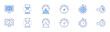 © Blockfine - Speed icon set in two styles, Duotone and Thin Line style. Editable stroke. performance, sand clock, speed limit, speedometer, stopwatch, time