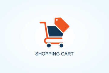 Shopping Cart Vector  Or Logo Sign Symbol Illustration