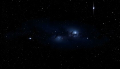 Wall Mural - a high quality background galaxy illustration with stardust and bright shining stars illuminating th