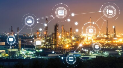 Poster - A visual system integration concept showing software and hardware connections across a digital network, symbolizing seamless collaboration.