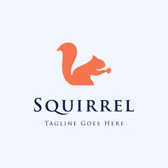 Wall Mural - squirrel logo template design with a creative and unique concept.