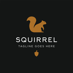 Wall Mural - squirrel logo template design with a creative and unique concept.