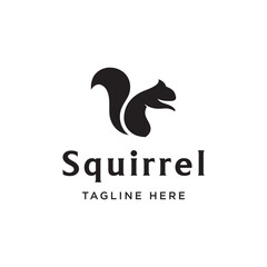 Wall Mural - squirrel logo template design with a creative and unique concept.