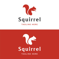 Wall Mural - squirrel logo template design with a creative and unique concept.