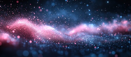 Wall Mural - a mesmerizing abstract representation of cosmic dust and light in vibrant colors.