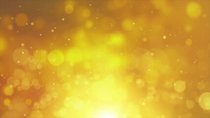 Wall Mural - abstract gold bokeh background with blurry lights and shining particles.