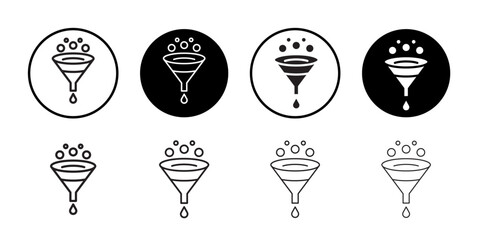 Poster - funnel icon isolated flat vector in outline