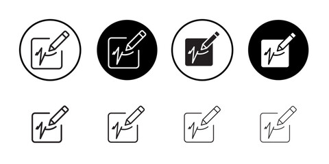 Poster - signature icon isolated flat vector in outline