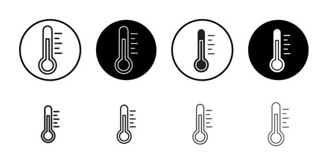 Poster - thermometer icon isolated flat vector in outline