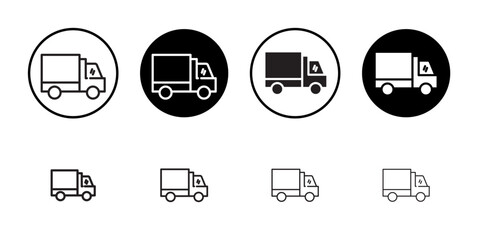 Poster - Truck icon Isolated flat vector in outline