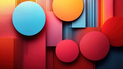 Poster - A striking red 3D background featuring geometric patterns and textures, perfect for modern marketing materials and adding a unique flair to digital presentations.