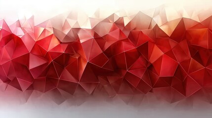 Poster - A textured red polygonal backdrop that combines bold shapes and smooth transitions, perfect for festive branding or engaging visual storytelling.