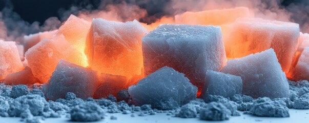 Poster - Close-Up of Chemical Crystallization Process