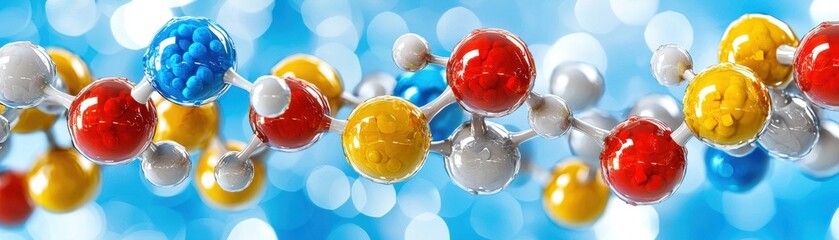 Poster - Colorful Molecular Structure in Abstract Background