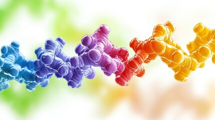 Poster - colorful molecular structure illustration