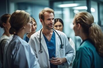 Canvas Print - Hospital stethoscope standing medical.