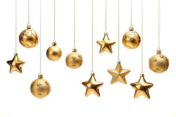 Gold backgrounds hanging white background.
