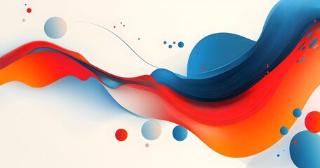Poster - abstract background with red, blue, and orange elements on a white background. vector presentation d