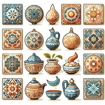 Tile Set vector illustration