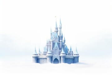 Poster - Fantasy frozen castle architecture building outdoors.