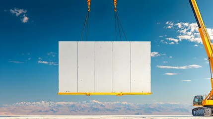 Poster - Mobile Crane Lifting Prefabricated Wall Towards Building Frame Structure for Construction Site Assembly and Development