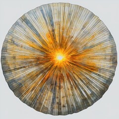 Wall Mural - vibrant watercolor abstract galaxy burst design