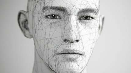 Poster - biometric scanning uses unique physical traits, like fingerprints or facial features, to identify pe