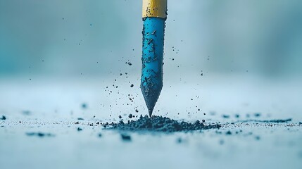 Poster - Spilled ink with a pen lying beside a visual representation of the creative process and the beauty found in imperfection  This moody abstract image conveys a sense of spontaneity emotion