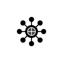 Network icon. Flat design style vector illustration.