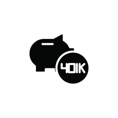 Aufkleber - 401k retirement savings icon web design in vector