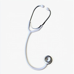 3D stethoscope, white background, 