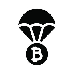 Poster - Bitcoin airdrop icon web design in vector
