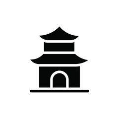 Poster - Chinese temple icon web design in vector