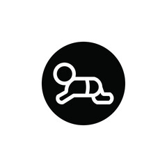 Poster - Crawling baby icon web design in vector