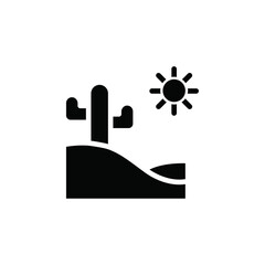 Aufkleber - Desert cactus icon web design in vector