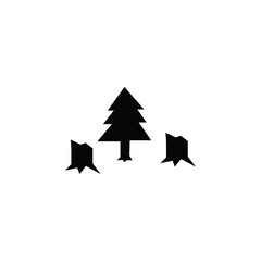 Aufkleber - Destruction of forests icon web design in vector
