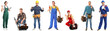 © Pixel-Shot - Set of plumbers on white background