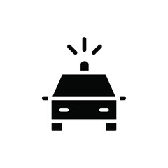Poster - Flashing police car icon web design in vector