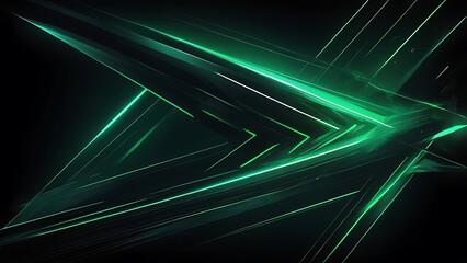 Aufkleber - Abstract digital artwork illustration background featuring a dynamic composition of overlapping geometric shapes and lines, creating a sense of movement and depth