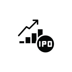 Poster - IPO Initial public offering icon web design in vector