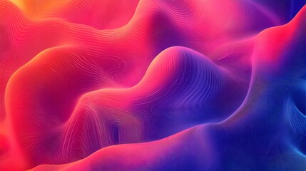 Abstract Wavy Lines Background in Vibrant Pink  Purple and Blue Colors