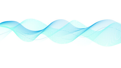 Wall Mural - modern purple blue gradient wavy lines. abstract blue flowing wave futuristic lines isolated on whit
