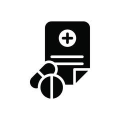 Poster - medical Prescription icon web design in vector