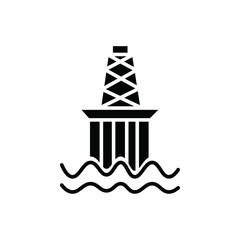Poster - Oil platform icon web design in vector